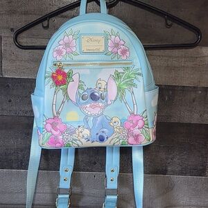 Stitch Floral Blue Loungefly Backpack
